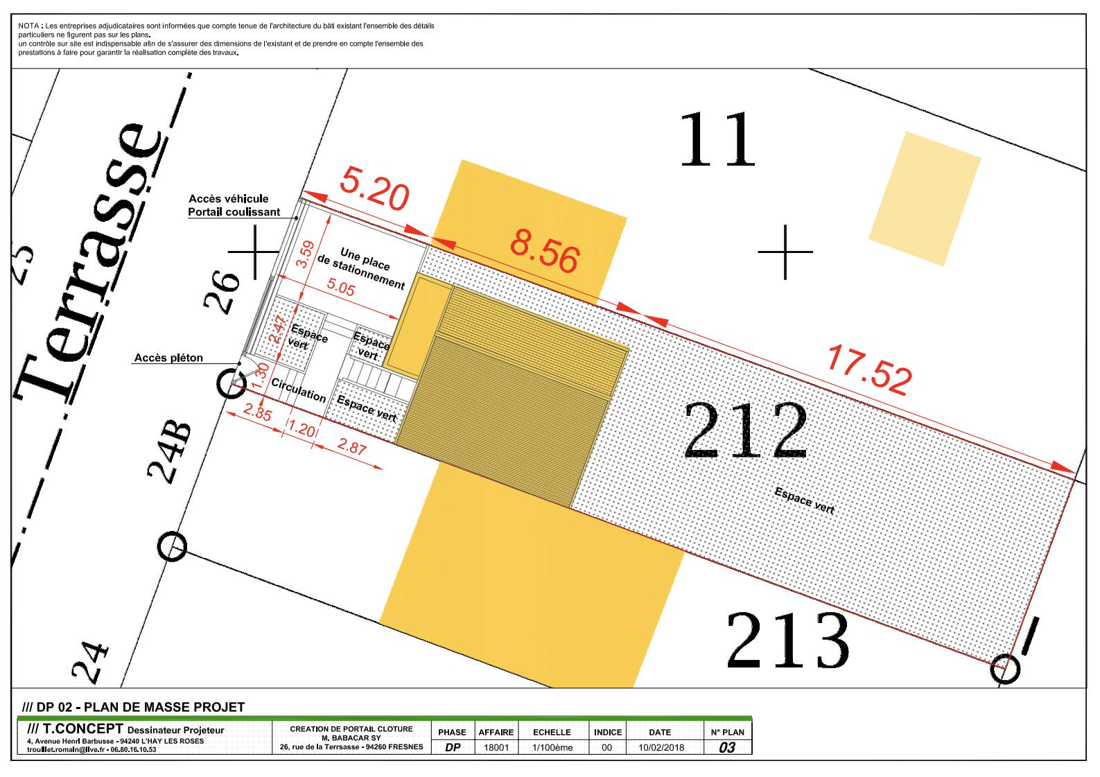 Déclaration de travaux obtenue pour un portail à Fresnes